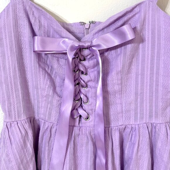 Sugar Thrillz Dolls Kill Lavender Purple Lace Up Dress Rapunzel Costume Tangled - Picture 3 of 13